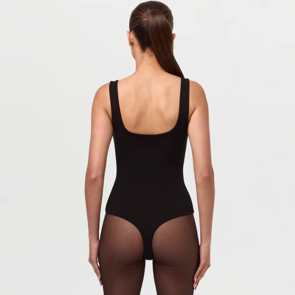 NAKED WARDROBE NW Sculpt Tank Scoop Bodysuit, Black XS NWT - Picture 3 of 11